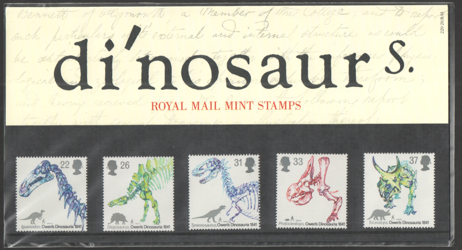 (image for) 1991 Dinosaurs Royal Mail Presentation Pack 220